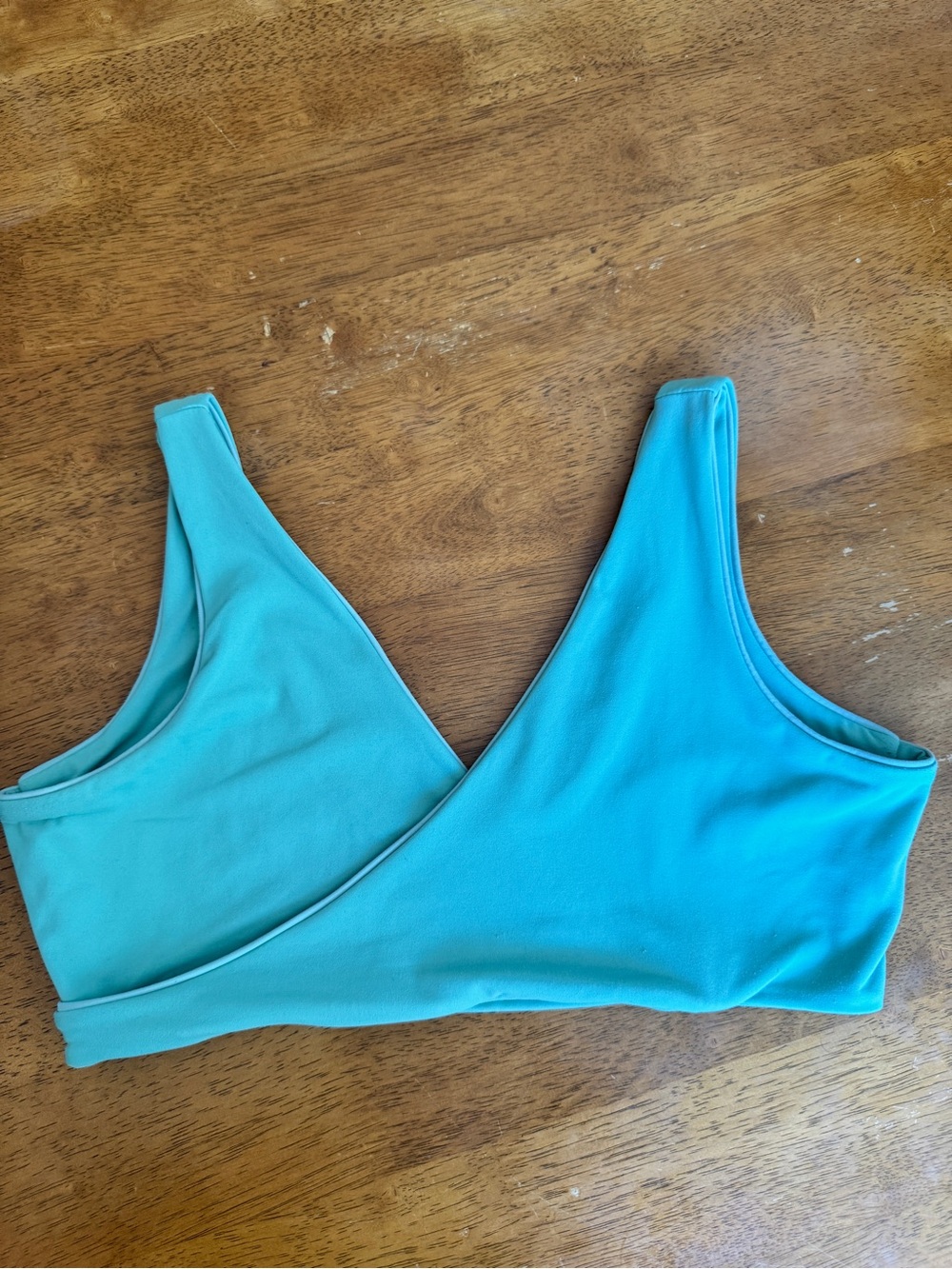 SET Active Breathe 1.0 Contrast Wrap Bra Medium Teal Turquoise Sports Bra